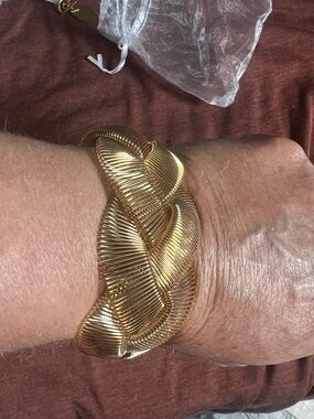 Gold Braided Statement Bracelet